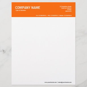 Papel Timbrado Cabeçalho de cor de 2 pol - Cor de laranja F6600