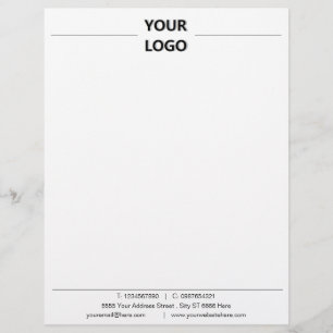 Papel Timbrado Cabeçalho de Empresa Personalizado Exemplo com Log