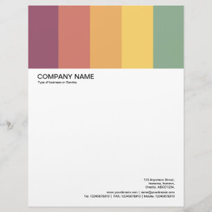 Papel Timbrado Cabeçalho de Imagem Grande - Barras de Cor 03