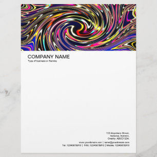 Papel Timbrado Cabeçalho de Imagem Grande - Redemoinho de Cores