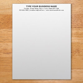 Papel Timbrado Cabeçalho de Texto Plano Preto Alinhado Centro