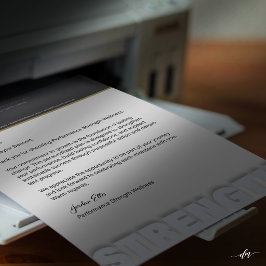 Papel Timbrado Cabeçalho de Treinamento de Força | Performance Fi
