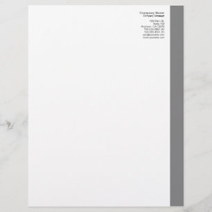 Papel Timbrado Cabeçalho direito cinzento do Sidebar