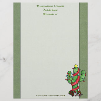 Papel Timbrado Cabeçalho do cacto de Natal