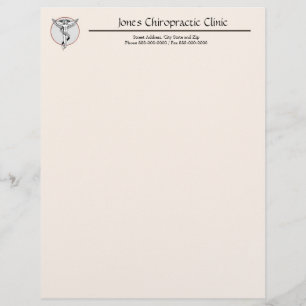 Papel Timbrado Cabeçalho do Chiropractor da quiroterapia