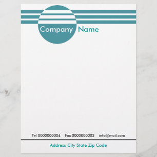 Papel Timbrado Cabeçalho do círculo e das listras