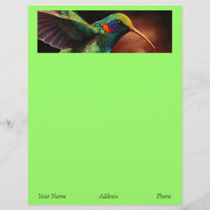 Papel Timbrado Cabeçalho do colibri