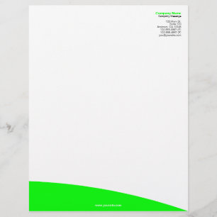 Papel Timbrado Cabeçalho do monte do rolamento do verde limão