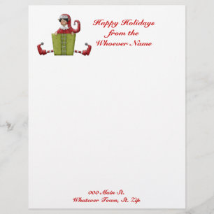 Papel Timbrado Cabeçalho do Natal do feriado do negócio do