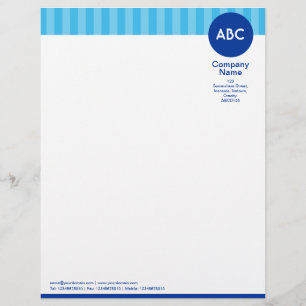 Papel Timbrado Cabeçalho e Círculo V2 - Listras - Sombras de Az