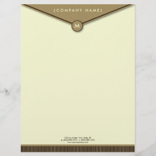 Papel Timbrado Cabeçalho elegante do monograma do envelope