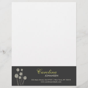 Papel Timbrado Cabeçalho ESTRANHO das FLORES TAN/GRAY