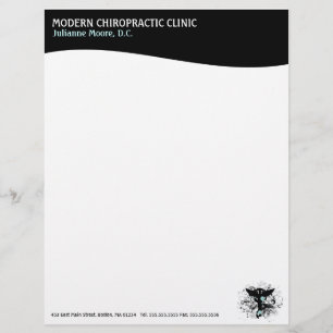 Papel Timbrado Cabeçalho feminino da quiroterapia do redemoinho