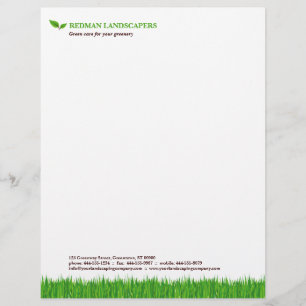 Papel Timbrado Cabeçalho gramíneo da paisagem