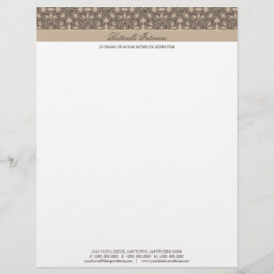 Papel Timbrado Cabeçalho inglês do damasco