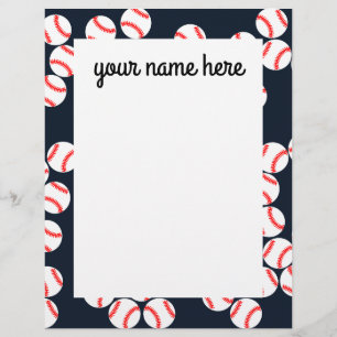 Papel Timbrado Cabeçalho personalizado do basebol