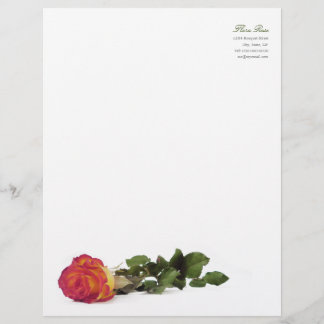 Papel Timbrado Cabeçalho pessoal vermelho moderno mínimo do rosa
