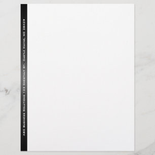 Papel Timbrado Cabeçalho preto e branco do negócio