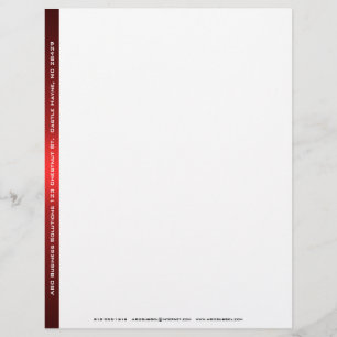 Papel Timbrado Cabeçalho preto e vermelho do negócio