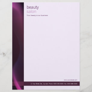 Papel Timbrado Cabeçalho roxo da onda