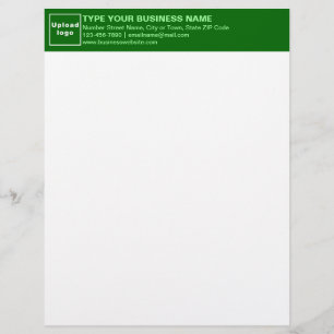 Papel Timbrado Cabeçalho Verde Monocromático de Negócios