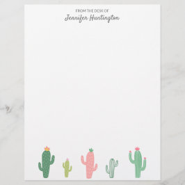 Papel Timbrado Cactus Bonito e Bem Suculento Personalizado