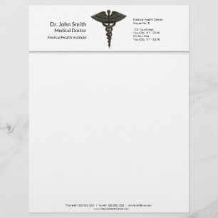 Papel Timbrado Cadubo Médico Simples Profissional Branco Preto