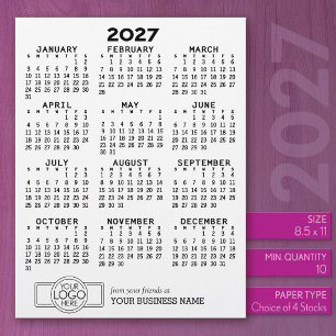 Papel Timbrado Calendário Branco - Feriado