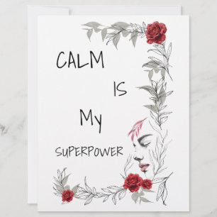 Papel Timbrado Calma É Meu Superpoder   Autoconfiança e Confiança