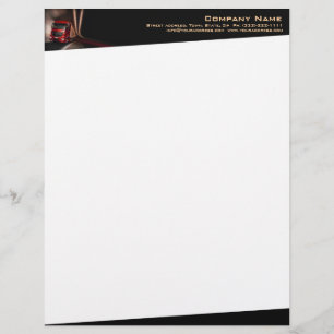 Papel Timbrado Caminhão vermelho no cabeçalho de Movimento