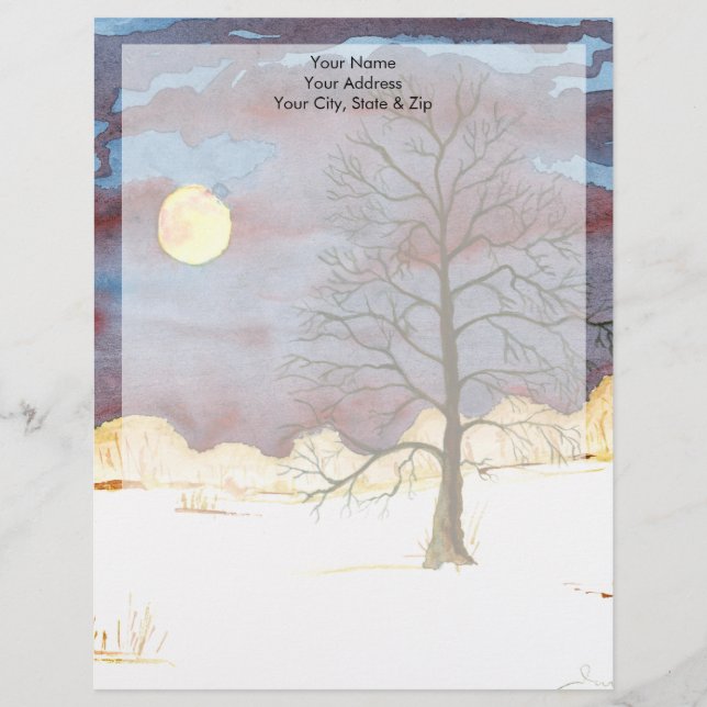 Papel Timbrado Campo de inverno (Frente)