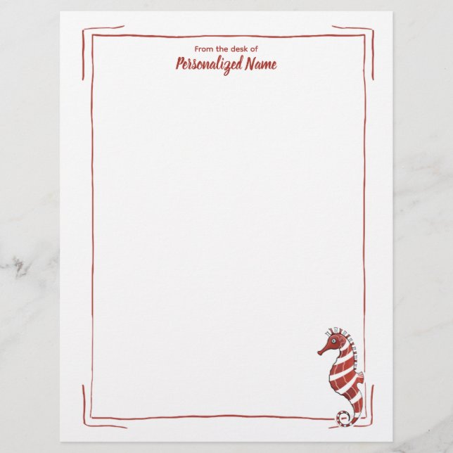 Papel Timbrado Candy Seacavalo Sem Linhas (Frente)