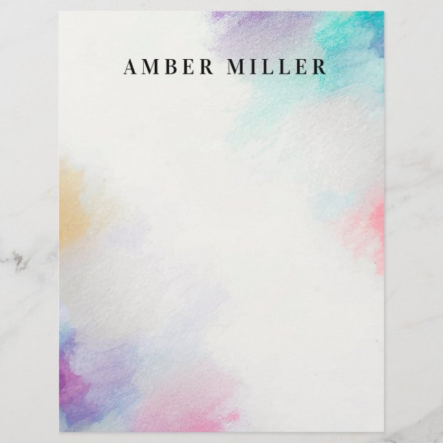 Papel Timbrado Canvas pintada (Frente)