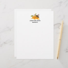 Papel Timbrado Capas de mel elegantes com abelha