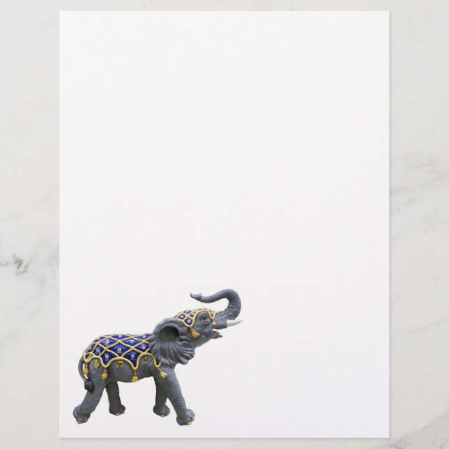 Papel Timbrado Carousel Animal Elephant Photo Letterhead (Frente)