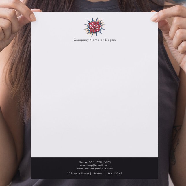 Papel Timbrado Carregamento de Logotipo Moderno Simples (Criador carregado)