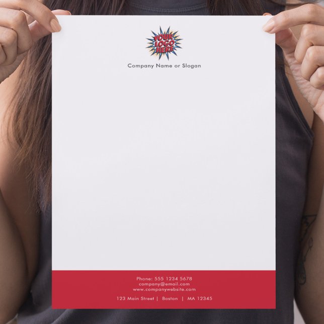 Papel Timbrado Carregamento de Logotipo Moderno Simples (Criador carregado)