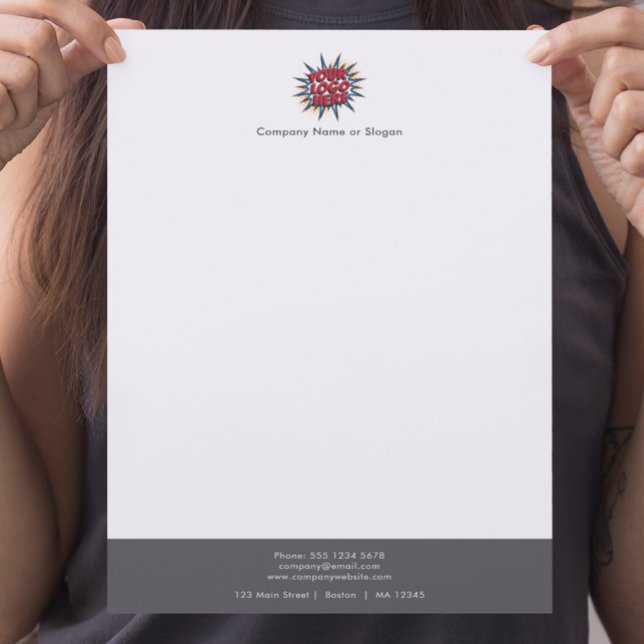 Papel Timbrado Carregamento de Logotipo Moderno Simples (Criador carregado)