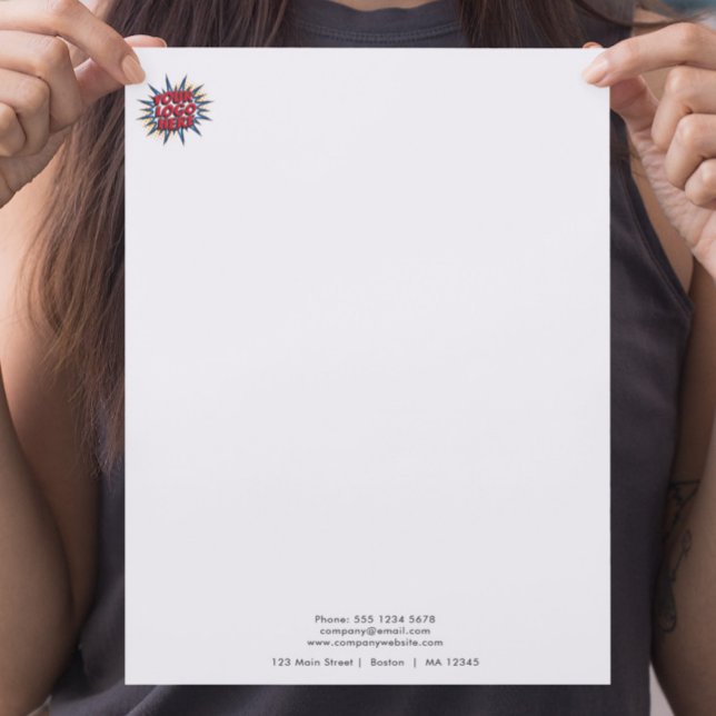 Papel Timbrado Carregamento de logotipo moderno simples (Criador carregado)