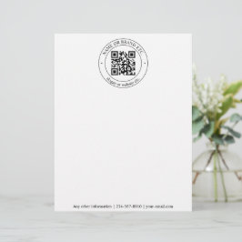 Papel Timbrado Carregue seu próprio código QR e texto personalizá