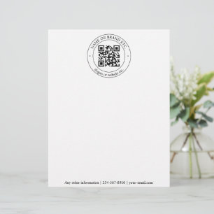 Papel Timbrado Carregue seu próprio código QR e texto personalizá