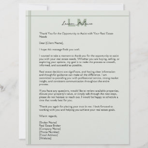 Papel Timbrado Carta Clássica de Correspondência com Cliente da S