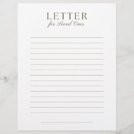 Papel Timbrado Carta de Fim de Vida para Entes Queridos
