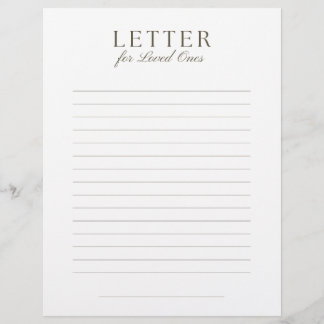 Papel Timbrado Carta de Fim de Vida para Entes Queridos