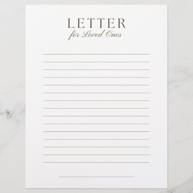 Papel Timbrado Carta de Fim de Vida para Entes Queridos (Frente)