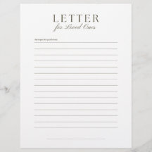Carta de Fim de Vida para Entes Queridos