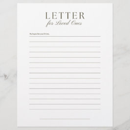 Papel Timbrado Carta de Fim de Vida para Entes Queridos