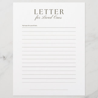 Papel Timbrado Carta de Fim de Vida para Entes Queridos