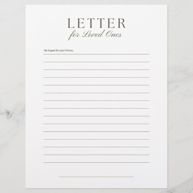 Papel Timbrado Carta de Fim de Vida para Entes Queridos (Frente)