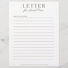 Papel Timbrado Carta de Fim de Vida para Entes Queridos